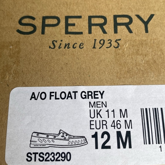 NWT Sperry A/O Float Gray Boat Shoes Size 12 MLightweight Slip-on Vent… - Picture 13 of 14